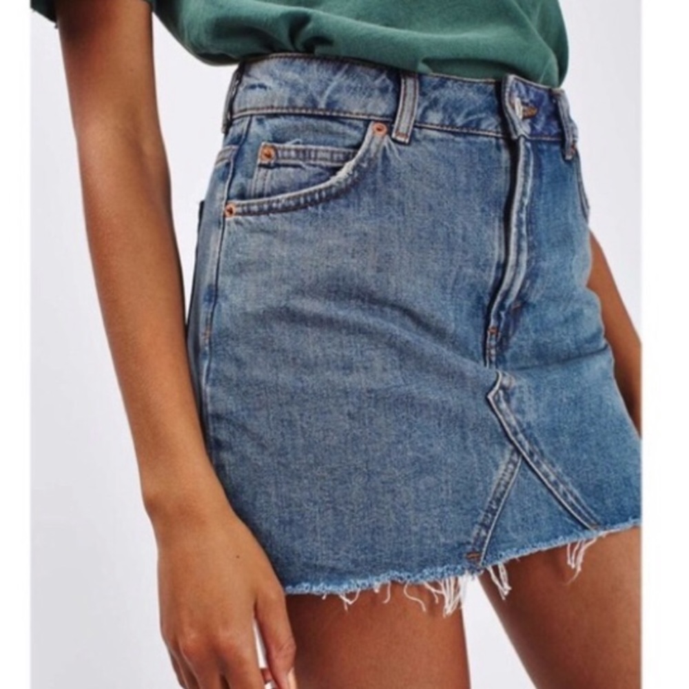 Denim mini skirt